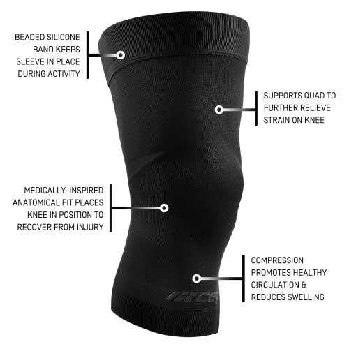 CEP Light Support Knee Sleeve, Black, Unisex, XS