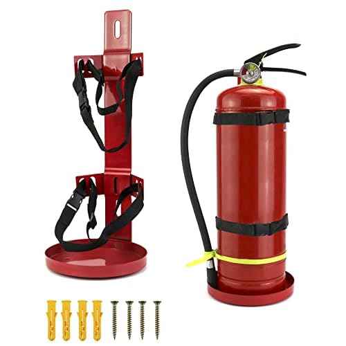 QWORK Fire Extinguisher Bracket, 2 Pack Heavy Duty Metal straps, Box Type, 10 lb Capacity