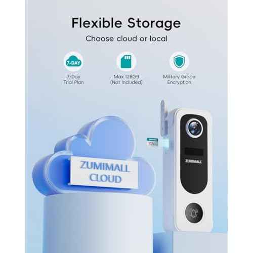 ZUMIMALL Doorbell Camera Wireless - 2K Video Doorbell Wireless with Chime, 2 Way Audio, Voice Changer, 30s Voice Message, Anti-Theft, AI Detection, Only 2.4GHz WiFi, Battery Powered, Work with Alexa