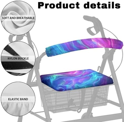 LedBack Walker Accessories Rollator Seat Cushion Blue Purple Walker Seat Cover Walkers, Rollators & Accessories for Walkers for Seniors