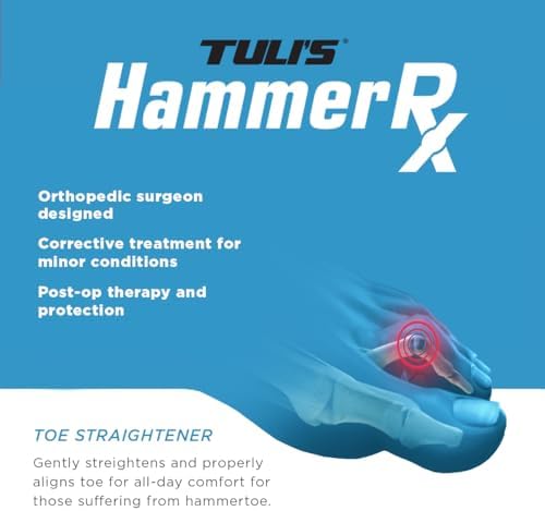 Tuli's HammerRx, Adjustable Hammer Toe Straightener and Corrector for Proper Toe Alignment and Pain Relief, One Size Fits All