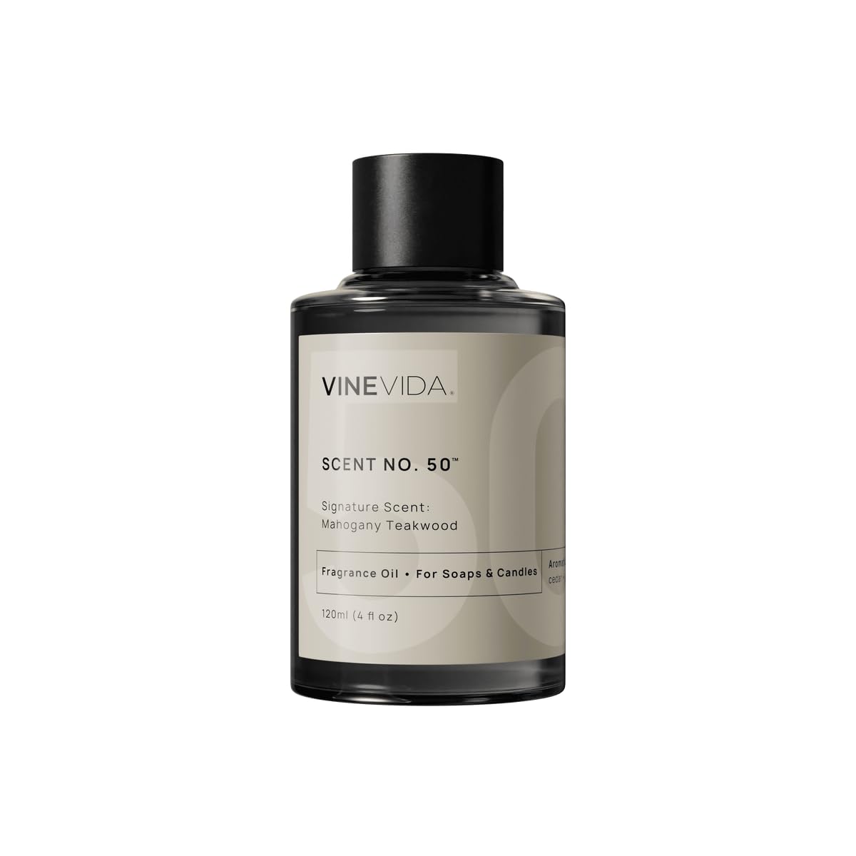 VINEVIDA [4oz] Mahogany Teakwood Fragrance Oil for Candle Making and Soap Making - Premium Candle Scents for Soy Candles