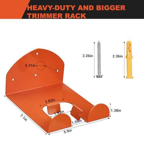 ¡¼2025 Upgraded¡½Heavy Duty Weed Eater Hanger 2 Pack - Wall Mounted Garage Organizer, Power Tool Trimmer Rack for Weed Eater, Grass Trimmer, Hedge Trimmer, Leaf Blower, Chainsaw & Garden Tools Storage