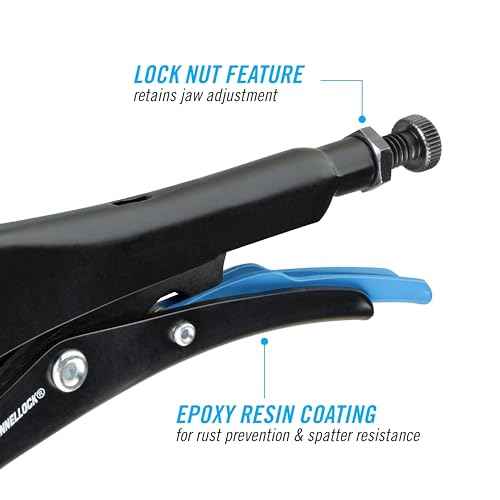 Channellock 103-10 10¡± Combination Long Nose Locking Pliers, Epoxy Resin Coating, Forged Steel, Long Nose for Maximum Clearance in Confined Work Environments