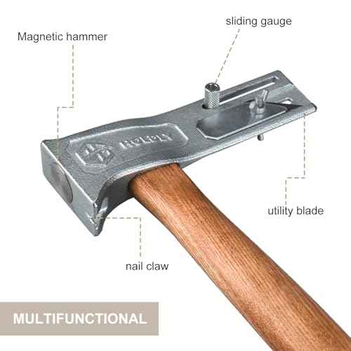 Magnet Roofing Hatchet,17oz Magnetic Faced Roofing Hatchet for Quick Installation of Roofing Nails And Felt Caps