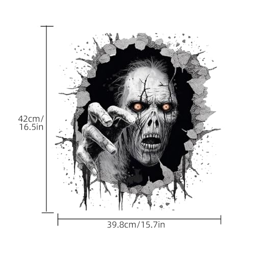 3D Halloween Wall Decals, Spooky Ghost Halloween Wall Stickers Removable Scary Halloween Wall Decals Decorations for Wall Window Halloween Party Supplies