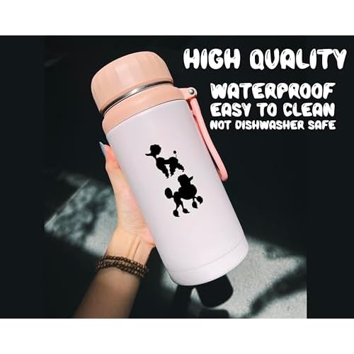 Pet Dog Poodle Silhouette 11 Cute Stickers Pack - Dog Lover Gifts - Car Bumper Sticker - Light Switch Sticker - Wall Decal - Scrapbook Stickers (Black, Extra Small Pack)