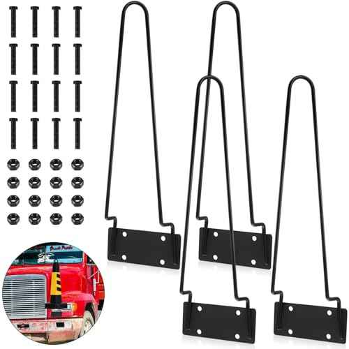 Suzile 2 Pcs Traffic Safety Cone Holder for Truck Heavy Duty Road Parking Cone Trailer Vertical Mount with Installation Screws and Pre Drilled Mounting Plate, Corrosion Resistant, Black