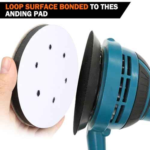 2 Pack 6 Inch 6 Holes Interface pad,Orbital Sander Foam Pad£¬6" Foam Sanding Pads£¬Hook and Loop Soft Density Sponge Cushion Buffer Backing Pad for Orbital Sander
