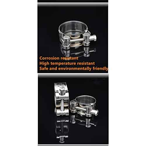 T-Bolt Hose Clamps, Adjust Tube Clamps 23-25mm 304 Stainless Steel Heavy Duty Pipe Tube Clamps (4 Pcs)