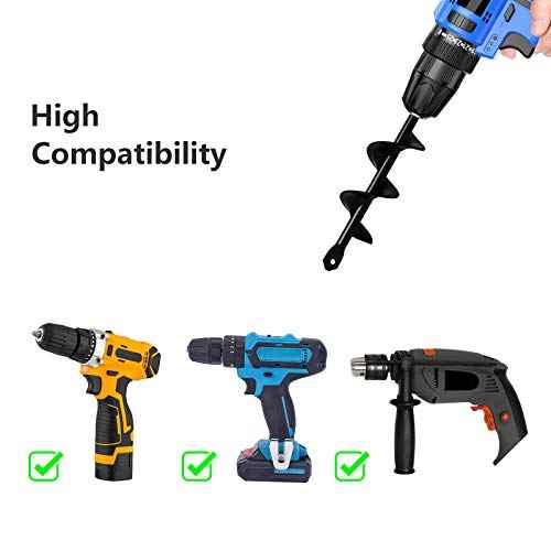 Garden Tools Bulb Planter Auger Drill Bit for Planting 1.57x8.66 Inches