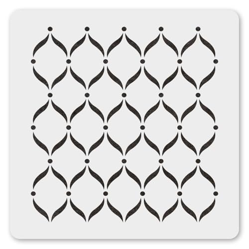 MAGJUCHE Fancy Pattern Stencil 12 Inches, Reusable Stencil for Wall Painting DIY Crafts Decor