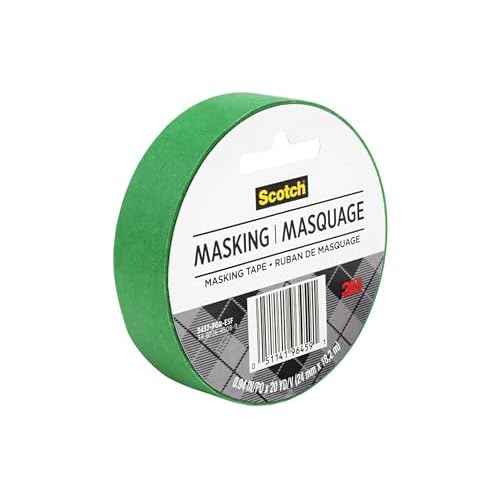 Scotch Expressions Masking Tape, .94 in x 20 yd, Great for Decorating, DIY, and Crafts, 6 Rolls, Primary Green