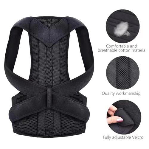 Posture Corrector for Women and Men,for Preventing Hunchback Upper Back Brace, Adjustable Back Straightener for Providing Pain Relief From Neck,Back & Shoulder，Shoulder Posture Brace(XL)