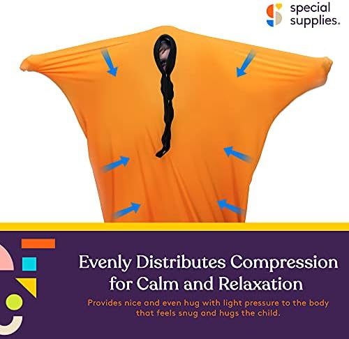 Special Supplies Sensory Body Sock Full-Body Wrap to Relieve Stress, Stretchy, Breathable Cozy Sensory Sack for Boys, Girls