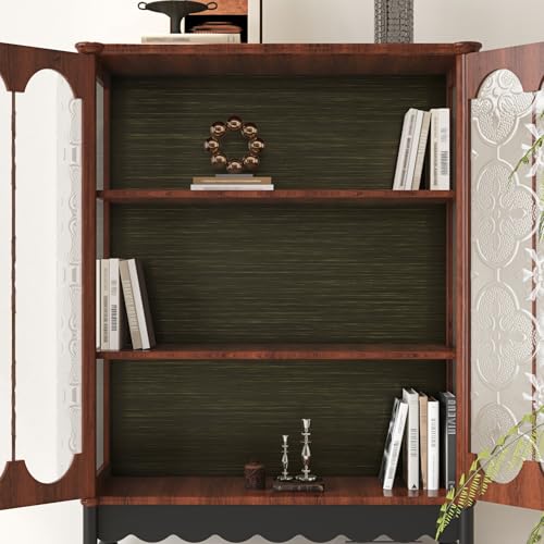 Bronze Black Stainless Steel Contact Paper Metal Brushed Peel and Stick Wallpaper for Bathroom Kitchen Countertops Thick Heat Resistant Brown Contact Paper for Appliances Dishwasher Fridge