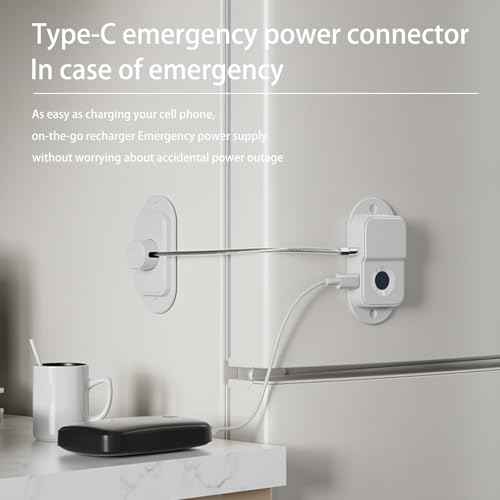 Fingerprint Fridge Lock, Refrigerator Lock with Fingerprint, for Fridge, Cabinet Locks, Drawers, Dishwasher, Toilet and Cabinet Locks Baby Proofing, 3M Adhesive No Drilling (Black)