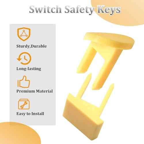 60256 22256 Round Square Safety Switch Keys for Sears Craftsman Table Saw,Sander,Band Saw,Drill Press Power Tools,4 pcs