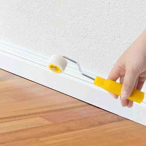 4/5 inch Mini Paint Rollers for Touch up Trim Edge or Corner, Extra Small Paint Wool Brushes, Tiny Painting Tool(1 Brush +2 Rollers)