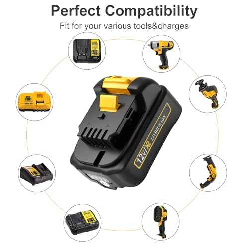 2Packs 12V Battery 3000mAh Replacement for Dewalt Battery 12V DCB120 DCB127 DCB125 DCB112