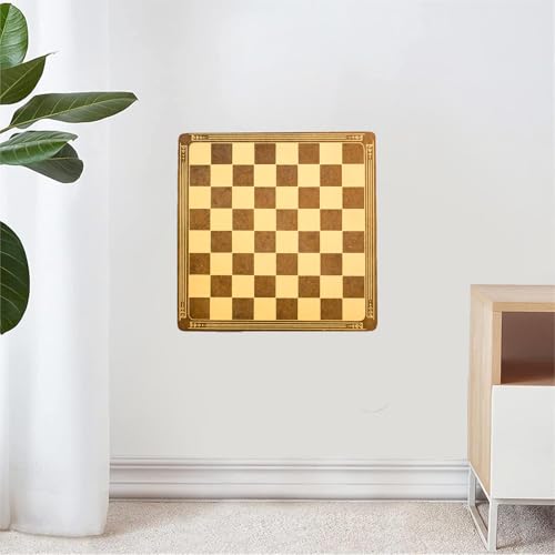 Chessboard Wall Decal, 16.3"x16.3" Self-Adhesive Vinyl Chess Sticker for Tabletop, Kids Room, & Game Room Decor, Removable Checkered Art for Chess Enthusiasts