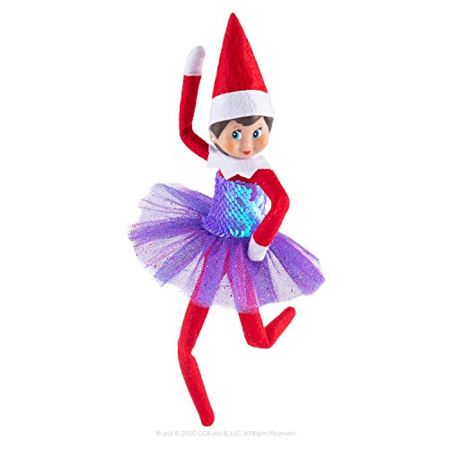 The Elf on the Shelf Claus Couture Plum Party Plum Party Dress Outfit - Festive Elf Girl Christmas Dress - Vintage 2018 Claus Couture Accessory - Christmas Eve Outfit for Fun Loving Elf Girls or Boys