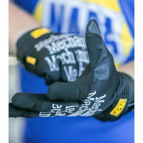 Mechanix Wear Original Women's Work Gloves - Durable Faux Leather - Breathable Multi-Purpose Women's Gloves - Machine Washable - Touchscreen Compatible - Small - Black
