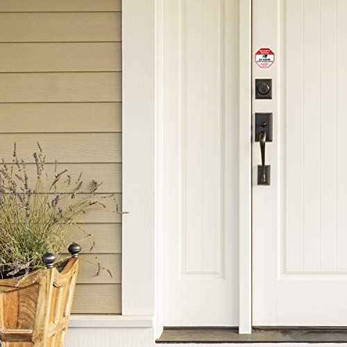Video Surveillance Sticker, (9 Pack) 3x3 Inches, 4 Mil Vinyl Decal Stickers UV Protected, Long Lasting, Fade Resistant, Indoor/Outdoor Use, Made in USA