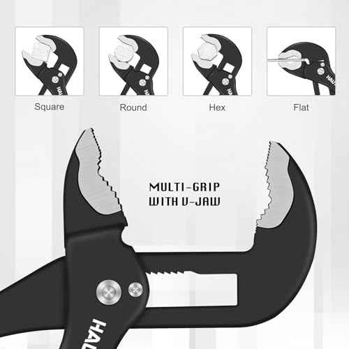 HAUTMEC 3PCS Tongue and Groove Joint Pliers Tool Set, Auto-Adjusting Water Pump Pliers Set with Storage Tool Bag, Comfort Grips, 7 10 12Inch Plier Rust-Proof CRV Steel Construction for Plumbing