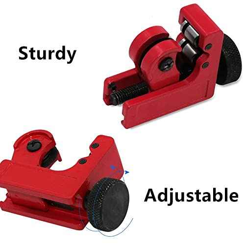 Mini Copper Pipe Cutter tool Tubing Cutter - Adjustable Mini Tube Cutter for Copper Metal, Plastic, Brass, Thin Stainless Steel for £¨1/8 inch -7/8 inch£©/ (3-22mm) OD Pipes)