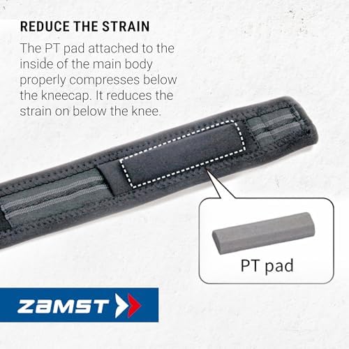 Zamst JK Band Sports Patella Band - Patella Knee Brace with Pressure Paid for Tendon Pain Relief - For Light Sports, Running, Hiking, Tennis, Athletics