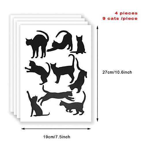 Grenerics Black Cat Wall Stickers for Kids Cat Wall Decals Bedroom Cat Vinyl Sticker Wall Art Stickers 36PCSby Baryuefull
