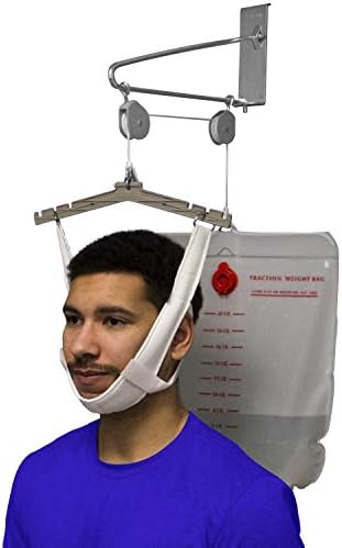OTC Cervical Traction Kit, Neck Pain Relief, Vertebrae Disk Herniation, Complete Over Door Setup