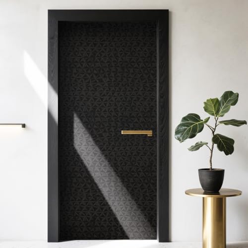 Simon&Siff 3D Black Wallpaper Peel and Stick Star Textured Wallpaper 17.3"X59" Removable DIY Decorative Accent Wall Paper for Bedroom Living Room Lobby Cabinets Countertop