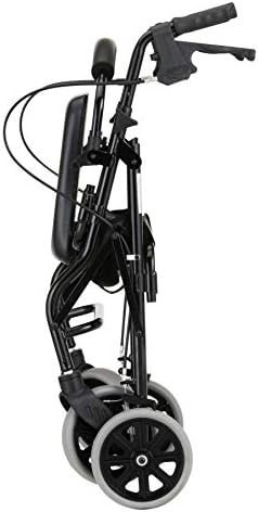 NOVA Medical Products Zoom Rollator Walker with 20" Seat Height, Black