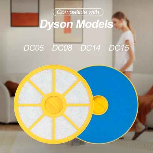 Dyson DC14 DC05 DC08 DC15 Replacement Pre Motor HEPA Filter Kit - Washable, Allergy-Friendly, Motor Replaceable Vacuum Cleaner Filter