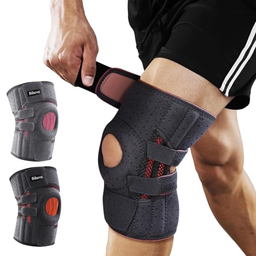 Knee Brace for Men - Adjustable Support for Arthritis, ACL Meniscus Tear & Knee Pain Relief or Injury Recovery - Plus Dual Side Stabilizers (Man-Black, Size(14.2in-19in))