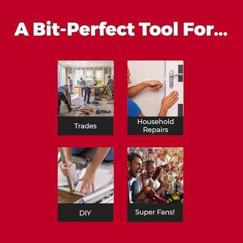 MEGAPRO¢ç NHL¢ç Team Edition Multi-bit Screwdriver | Officially Licensed NHL¢ç Gear | Durable, Ergonomic, Pro-Grade Screwdriver (New Jersey Devils¢ç)