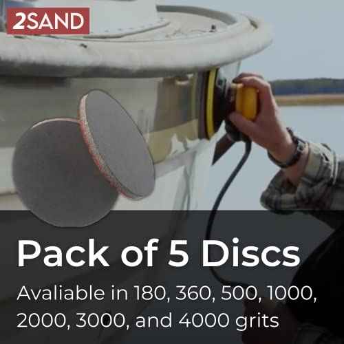 2SAND Mirka Abralon 6-inch Hook & Loop Polishing Discs - Pack of 5 (1000 Grit)
