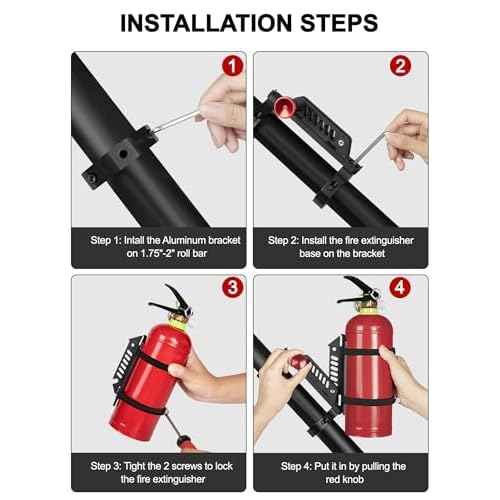 2PCS UTV Fire Extinguisher Mount Kits, Quick Release Roll Bar Fire Extinguisher Holder Fit for 1.75"-2" Roll Cage, Compatible with Polaris RZR/ Maverick Can Am X3/Kawasaki/Talon Pioneer