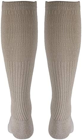 Truform Men's 15-20 mmHg Knee High Cushioned Athletic Support Compression Socks, Tan, Small (Pack of 2)