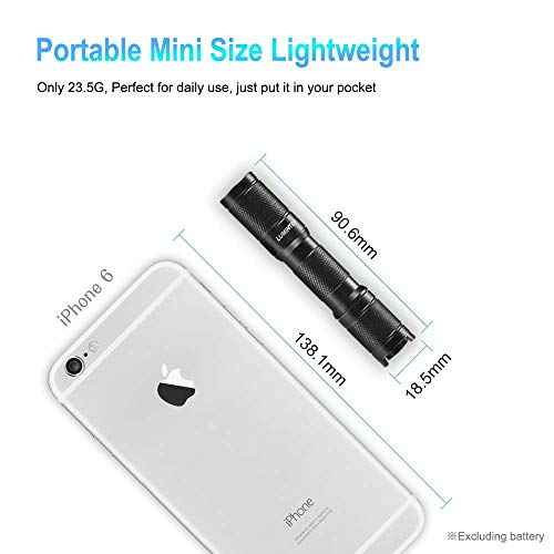 LUMINTOP Pocket-Sized Super Bright Flashlight Set Tool AA 2.0 EDC Flashlight with Magnetic Tail and 920mah Rechargeable Battery, 650 Lumens, 5 Modes with Mode Memory, Waterproof Torch for Camping
