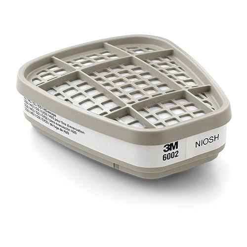 3M Respirator Cartridge 6002, 1 Pair, Helps Protect Against Acid Gases like Chlorine, Hydrogen Chloride, Sulfur Dioxide, Chlorine Dioxide, Hydrogen Sulfide , White