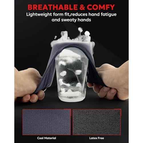Work Gloves with Grip,12 Pairs Thin Breathable MicroFoam Nitrile Coated Durable Touchscreen Glove Men Women