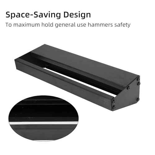 Metal Hammer Holder, Hand Tool Organizer Wall Mount Storage Rack Organizer for Workshop, Shed, Garage (Hammer Holder)