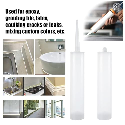 InnovaWorld Empty Caulk Tube, 3 Pack 10 oz. Empty Plastic Caulking Cartridge