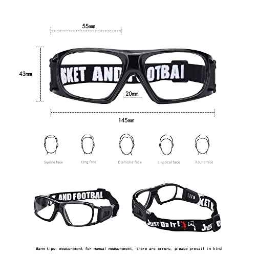 Sport Glasses for Men Women Basketball Football Sport Goggles Anti Fog Shock Collision Wearable Glasses