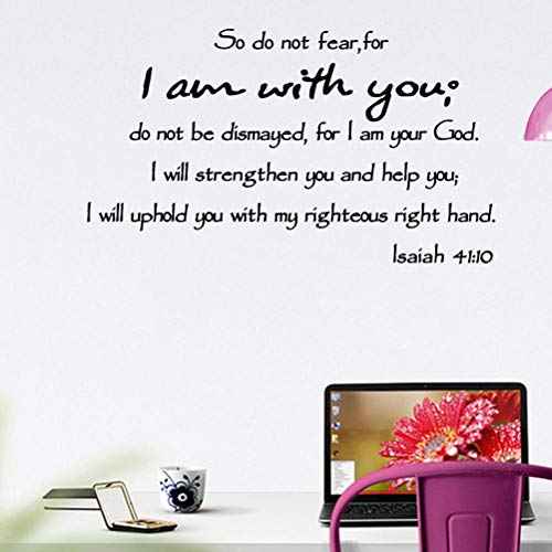 Amosfun Bible Verse Wall Sticker 41 10 Inspirational Removable PVC Decal for Living Room Home Decor Easy Peel and Stick Waterproof