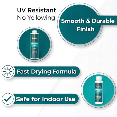 CrafTreat Gloss Varnish - Clear Acrylic Varnish for Oil Painting, Canvas, Wood - 120 ml