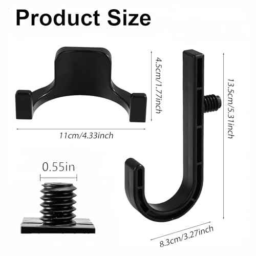 6 Pcs ABS Storage Shed Tool Hooks, Compatible with Suncast and Craftsman, Include J-Shape, U-Shape, Durable Tool Hangers for Garden & Shed Organization (Pack of 6)